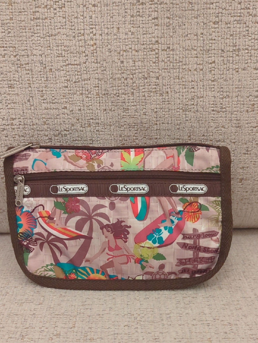 LeSportsac Hawaii Exclusive Tropical Surf Print Cosmetic Pouch